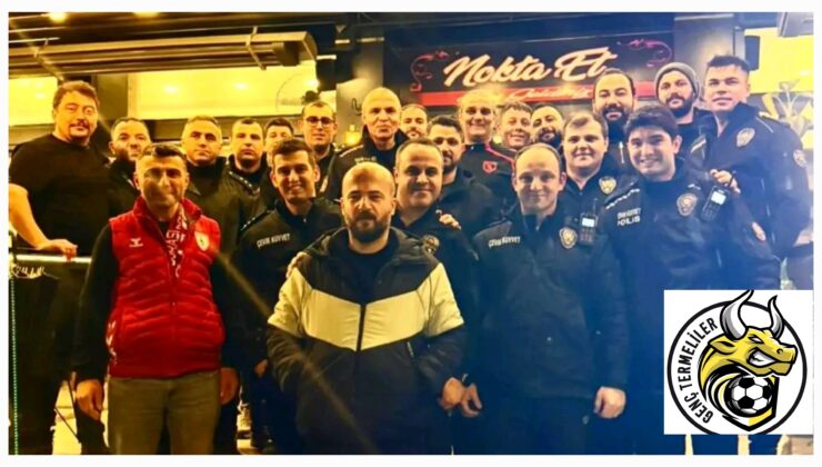 Genç Termeliler Taraftarlar Derneği’nden Samsun Emniyeti Spor Şubesi’ne maç sonrası teşekkür buluşması