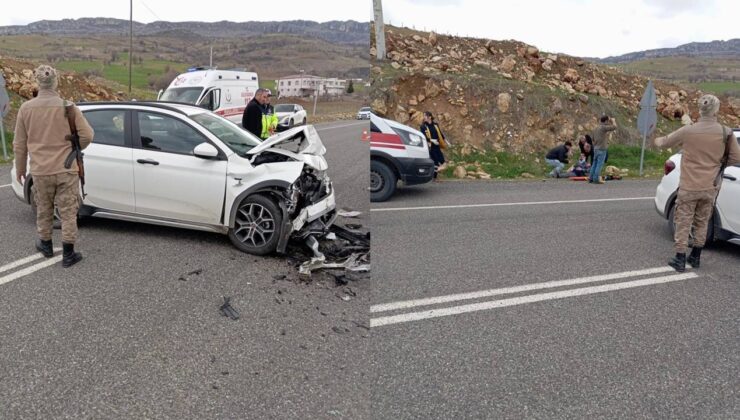Diyarbakır’ın Çermik ilçesinde meydana gelen trafik kazasında iki araç kafa kafaya çarpıştı, kazada 6 kişi yaralandı.