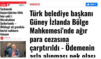 Terme Belediye Başkanı Şenol Kul 152 km hızla İzlanda Radarlarina Takıldı