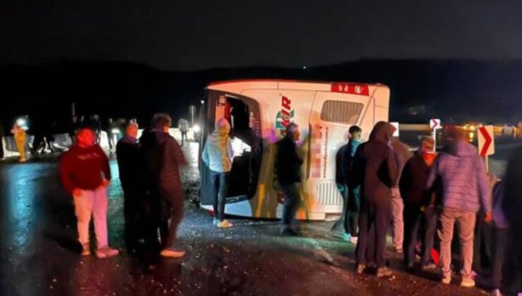 Diyarbakır otobüsü Osmaniye’de devrildi: 3 yaralı