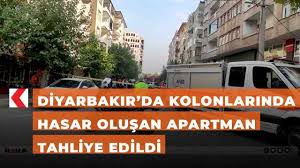 Diyarbakır’da bir binanın kolonları patladı: AFAD tahliye etti