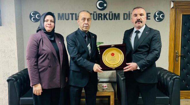 MHP DİLOVASI’NDAN İL BAŞKANI KAMİL AKIN’A HAYIRLI OLSUN ZİYARETİ