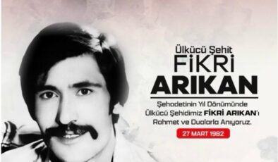 MHP, Ülkücü Şehit Fikri Arıkan’ı Şehadetinin Yıl Dönümünde Andı