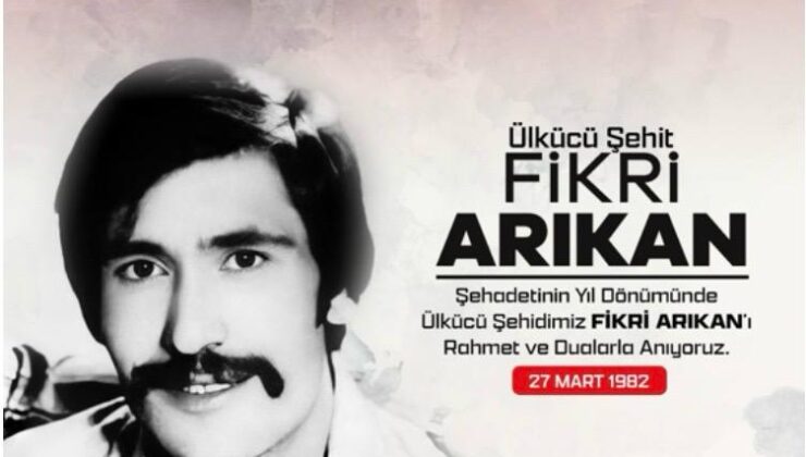 MHP, Ülkücü Şehit Fikri Arıkan’ı Şehadetinin Yıl Dönümünde Andı