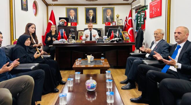 MHP Dilovası İlçe Teşkilatına İlk Hayırlı Olsun Ziyareti Şehit ve Gazi Aileleri Derneği’nden