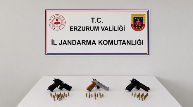 Erzurum’da düğün konvoyuna jandarma operasyonu: Silahlar ele geçirildi, ağır cezalar kesildi