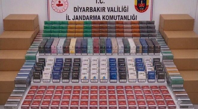 Diyarbakır’da kaçakçılık operasyonlarında 9 ton et ve binlerce paket sigara ele geçirildi