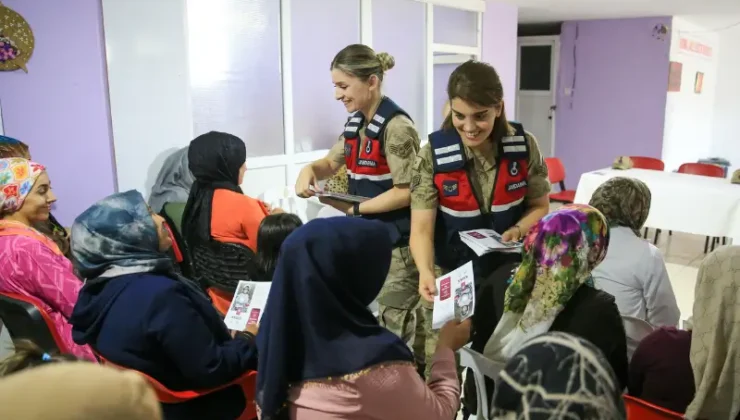 Diyarbakır’da kadın astsubaylardan kırsalda aile içi şiddet eğitimi